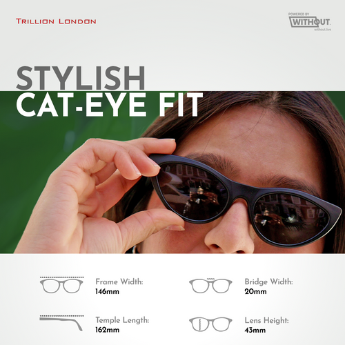 Black Cat Eye Style Sunglasses