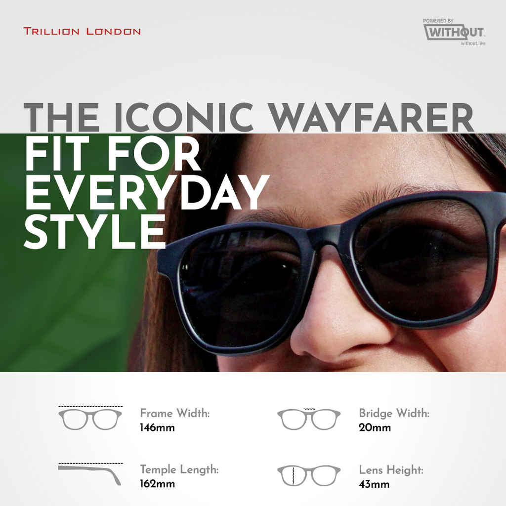 Black Retro Square Sunglasses