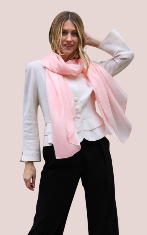 Bright Pink Silk Scarf