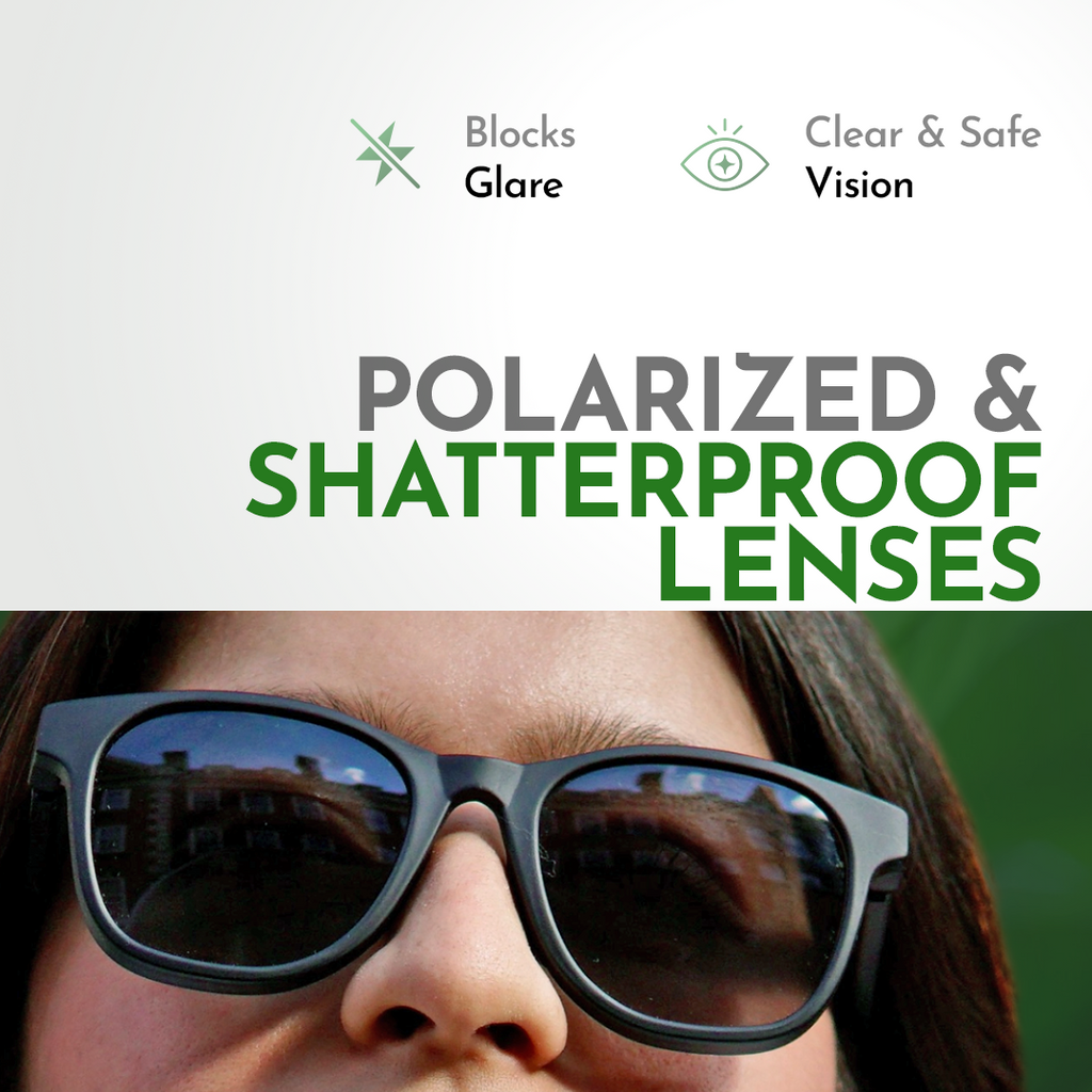 Black Retro Square Sunglasses