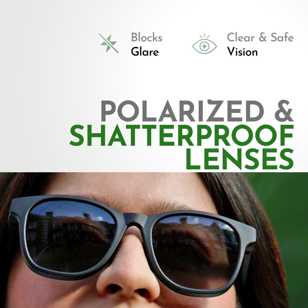 Black Retro Square Sunglasses