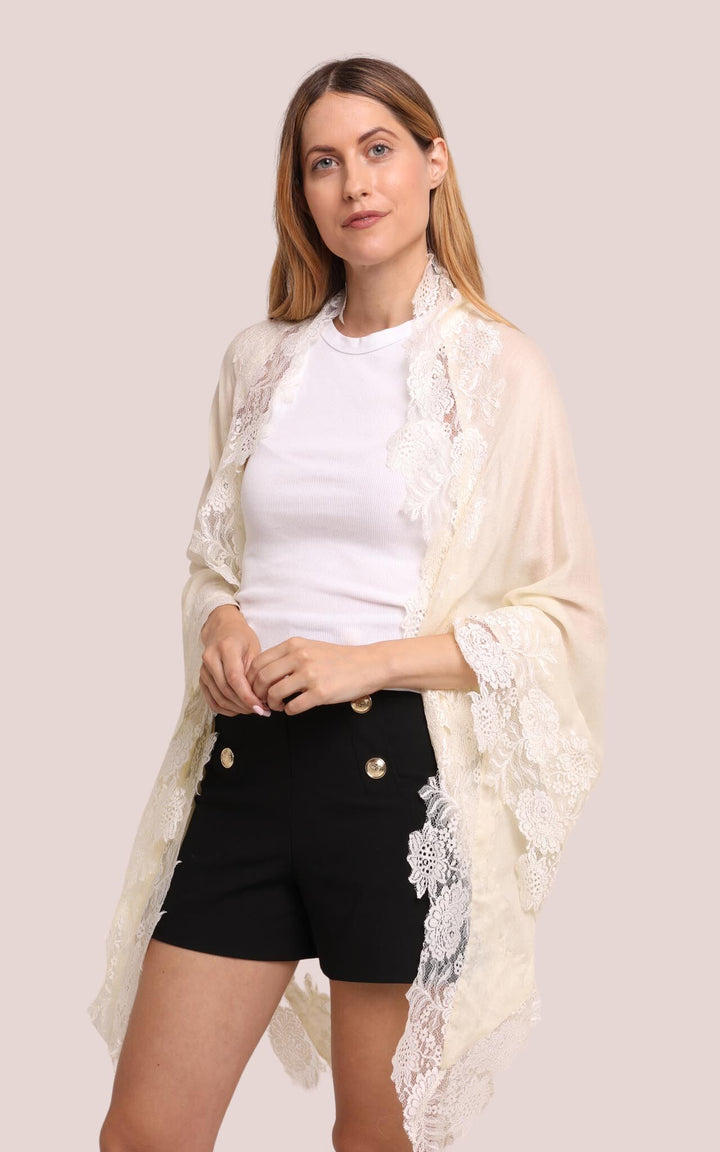 Cream Lace Cape