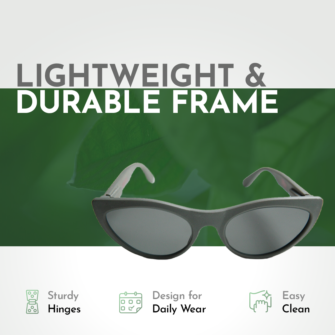 Grey Cat Eye Style Sunglasses