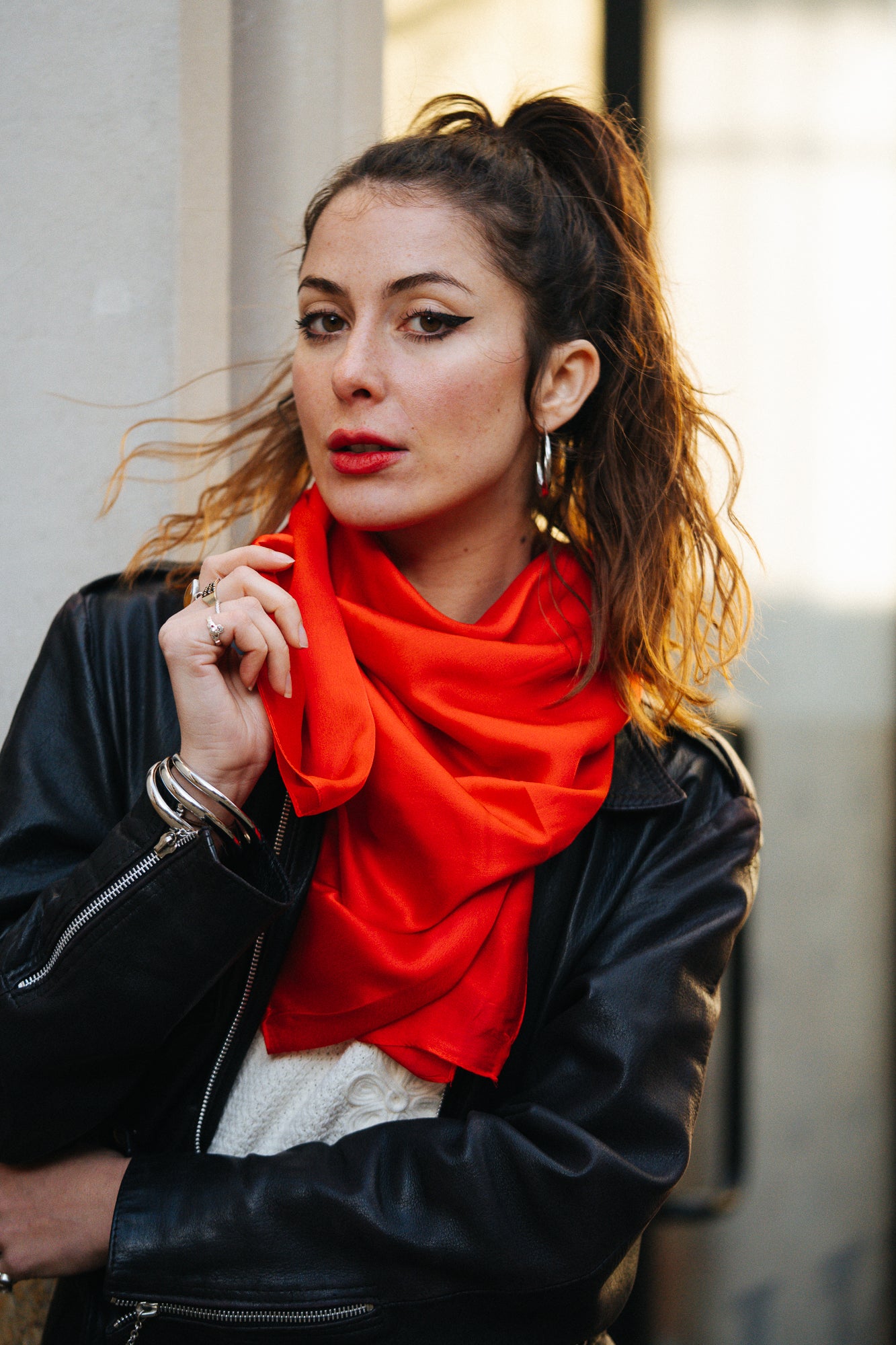 Red Silk Scarf