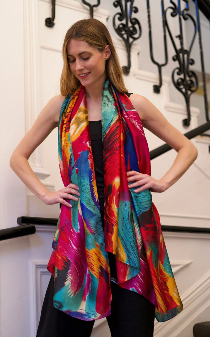 Multicoloured Silk Scarf