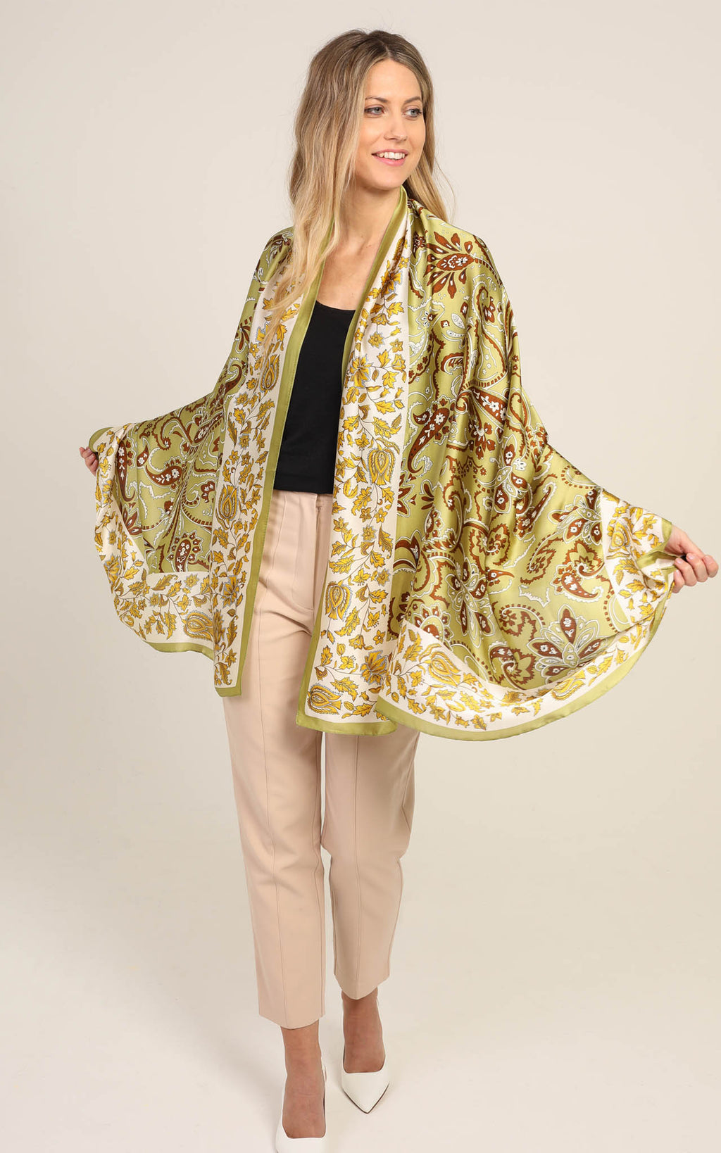 Green Silk Scarf