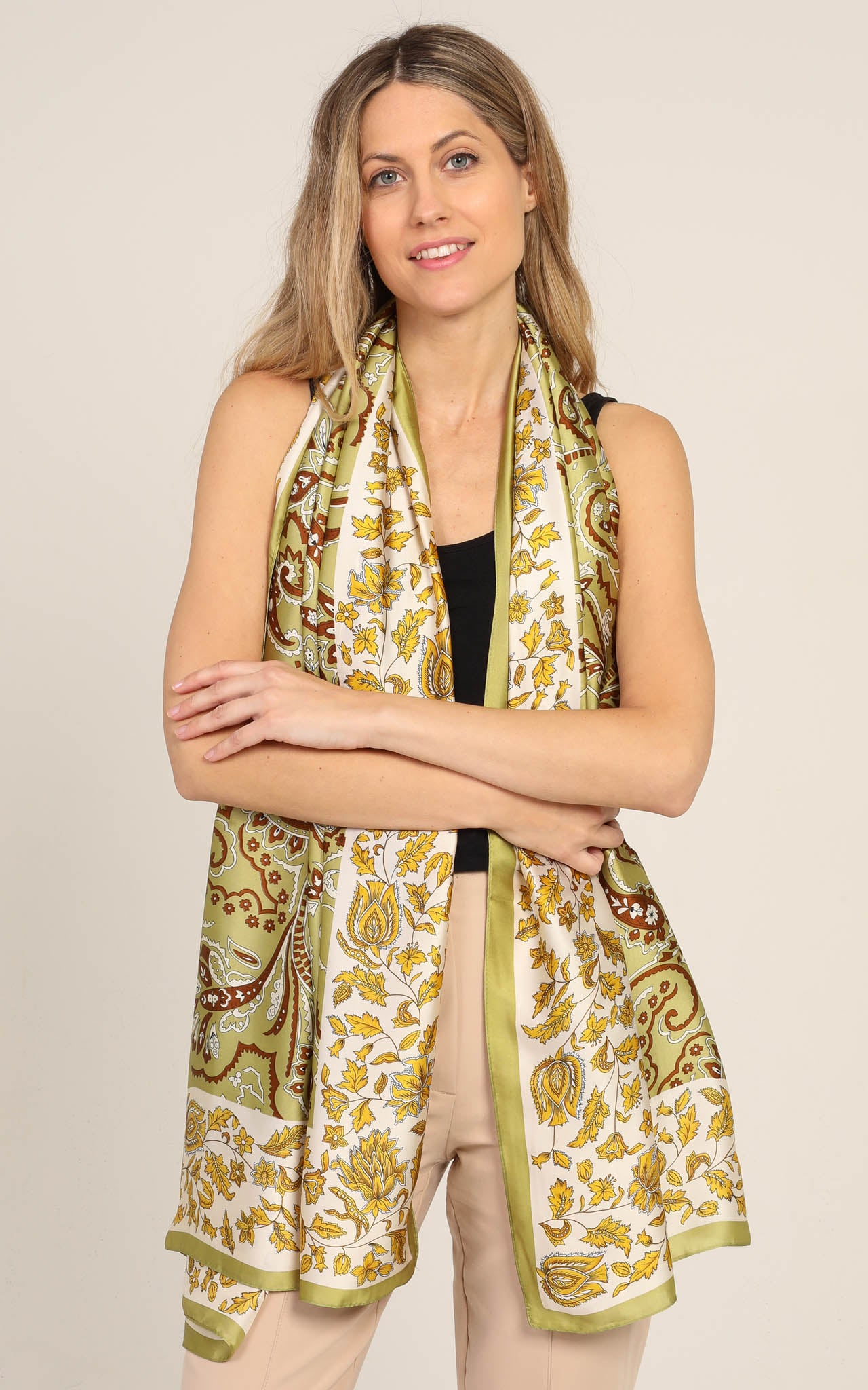 Green Silk Scarf