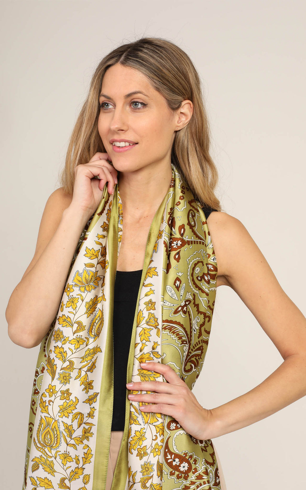 Green Silk Scarf