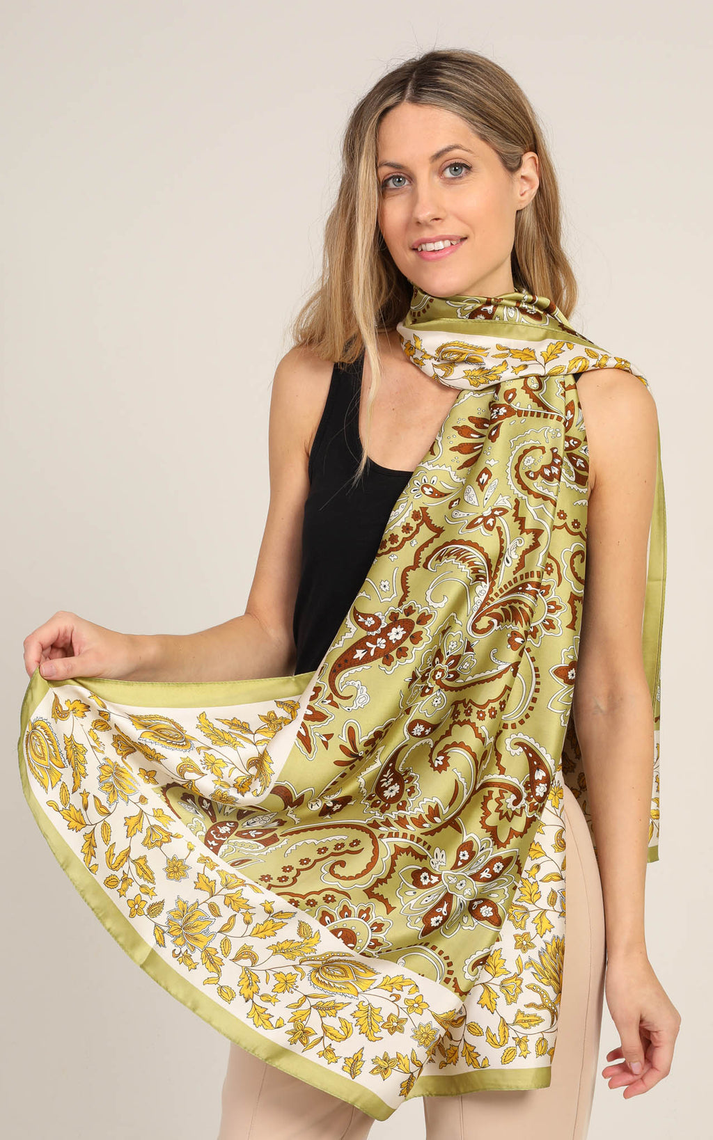 Green Silk Scarf
