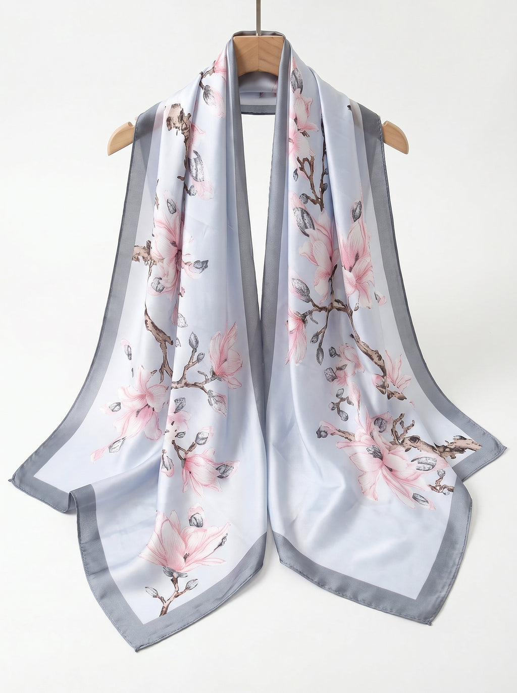 Light Grey Silk Scarf
