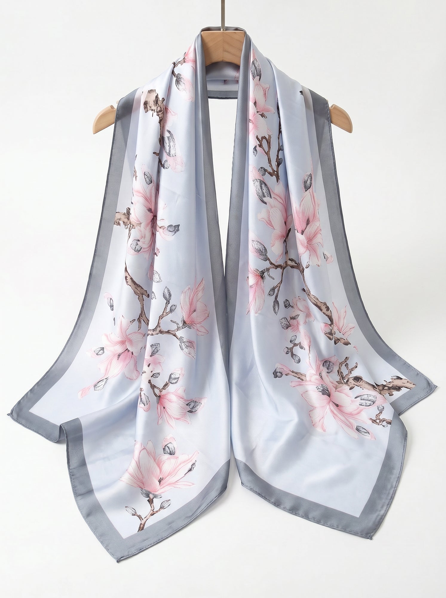 Light Grey Silk Scarf