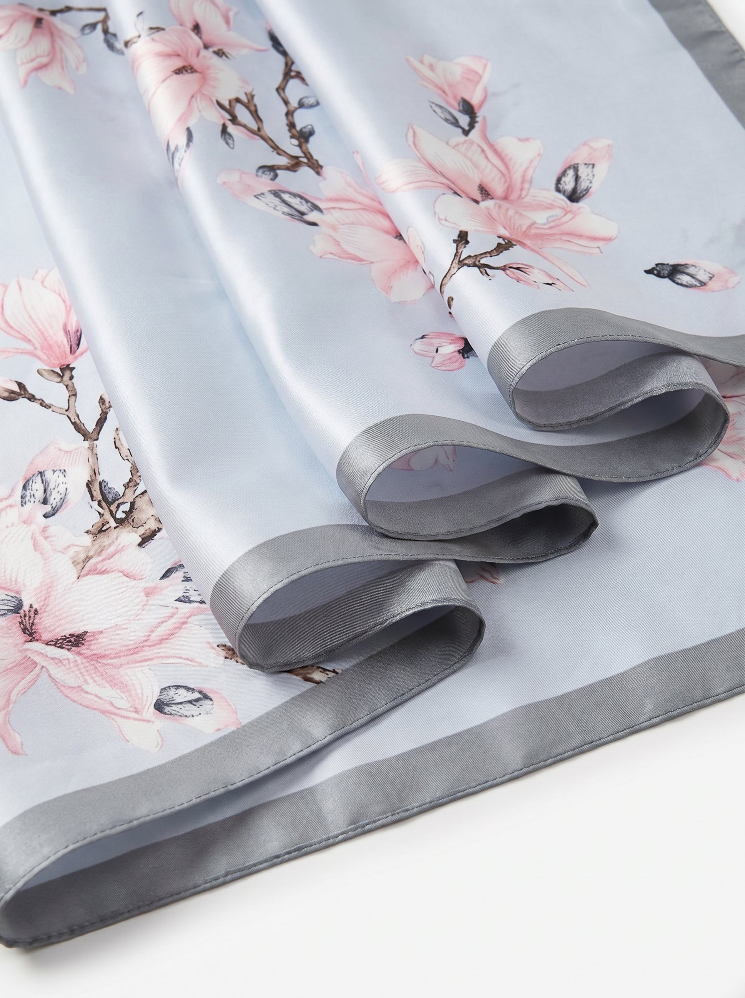 Light Grey Silk Scarf