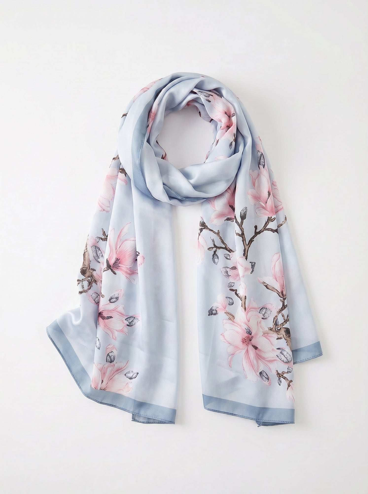 Light Grey Silk Scarf
