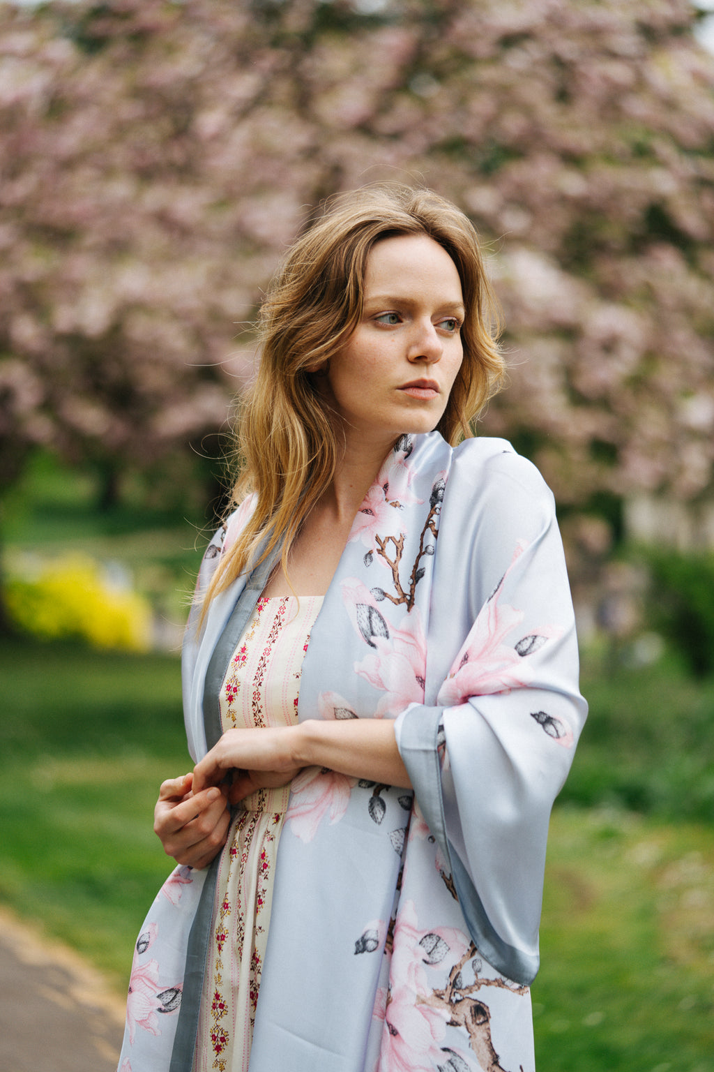 Light Grey Silk Scarf