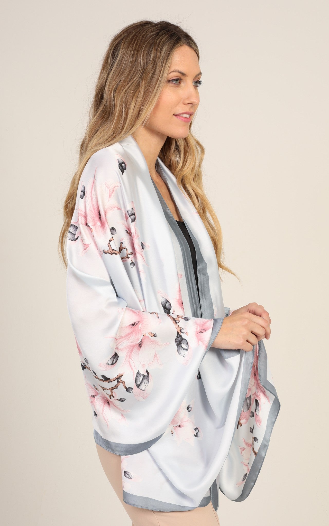 Light Grey Silk Scarf