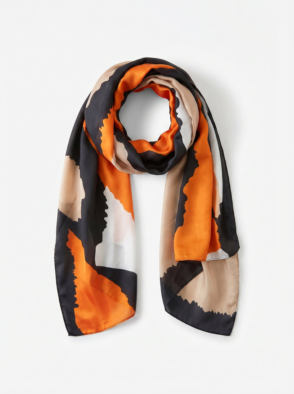 BURNT ORANAGE LUXE SIL SCARF