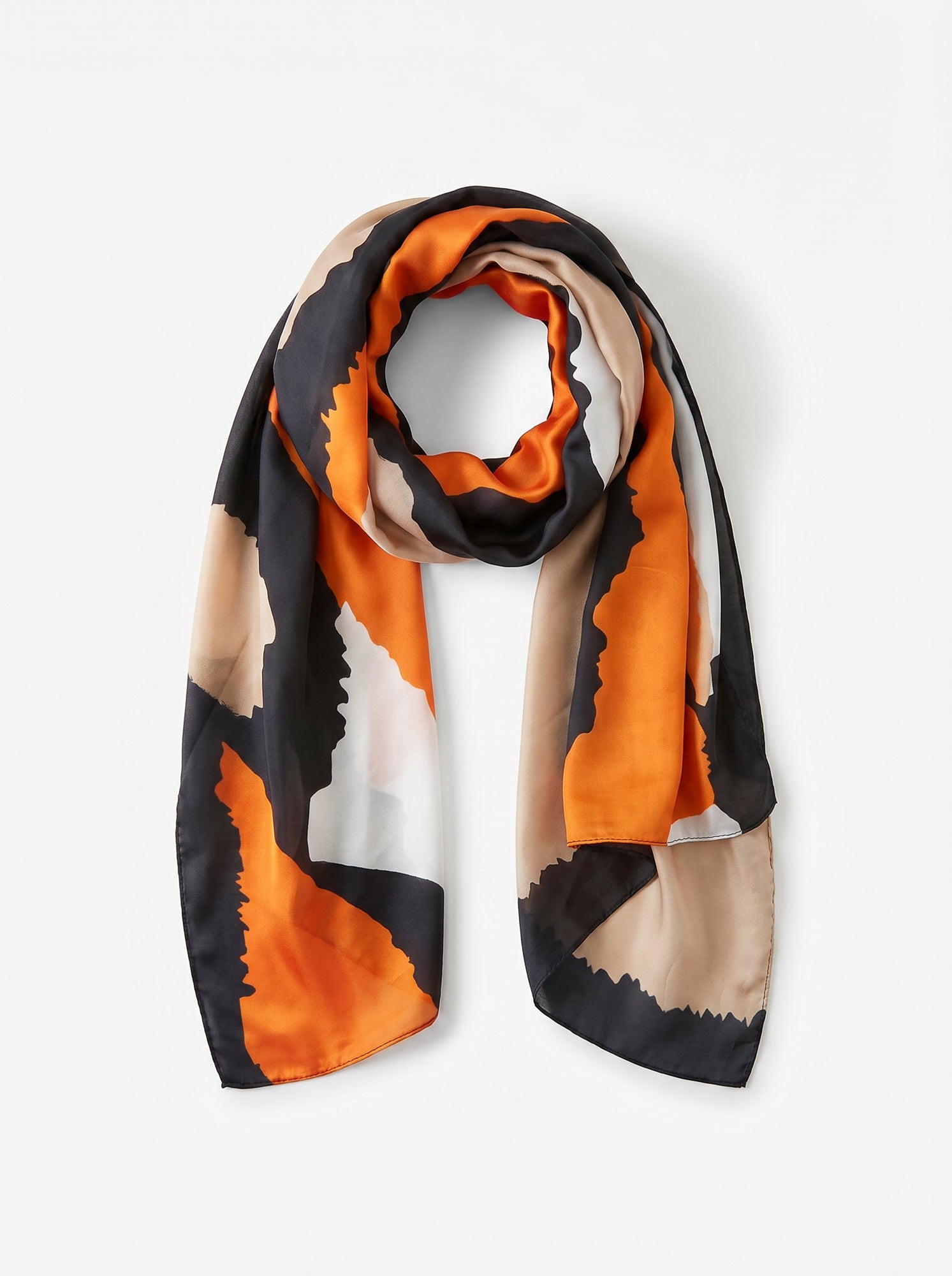 BURNT ORANAGE LUXE SIL SCARF