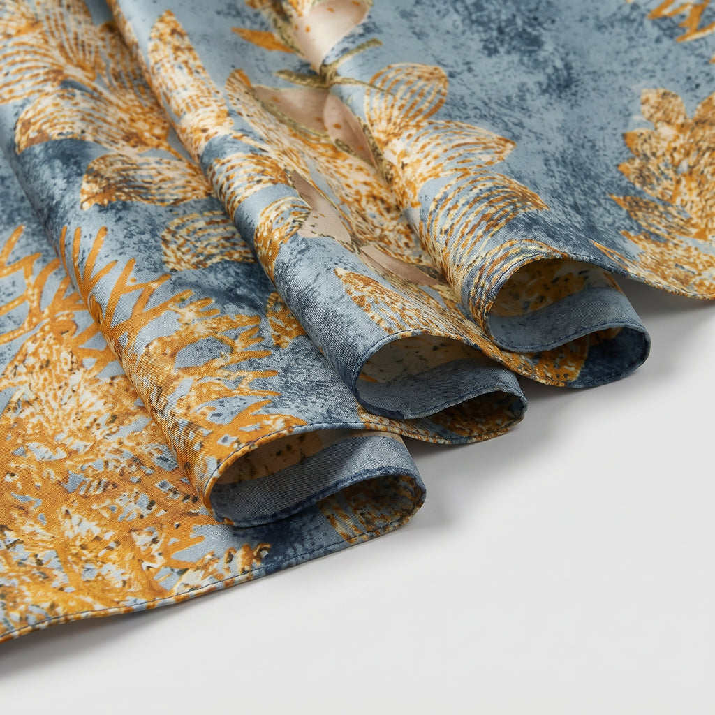 Golden Drape tree silk scarf