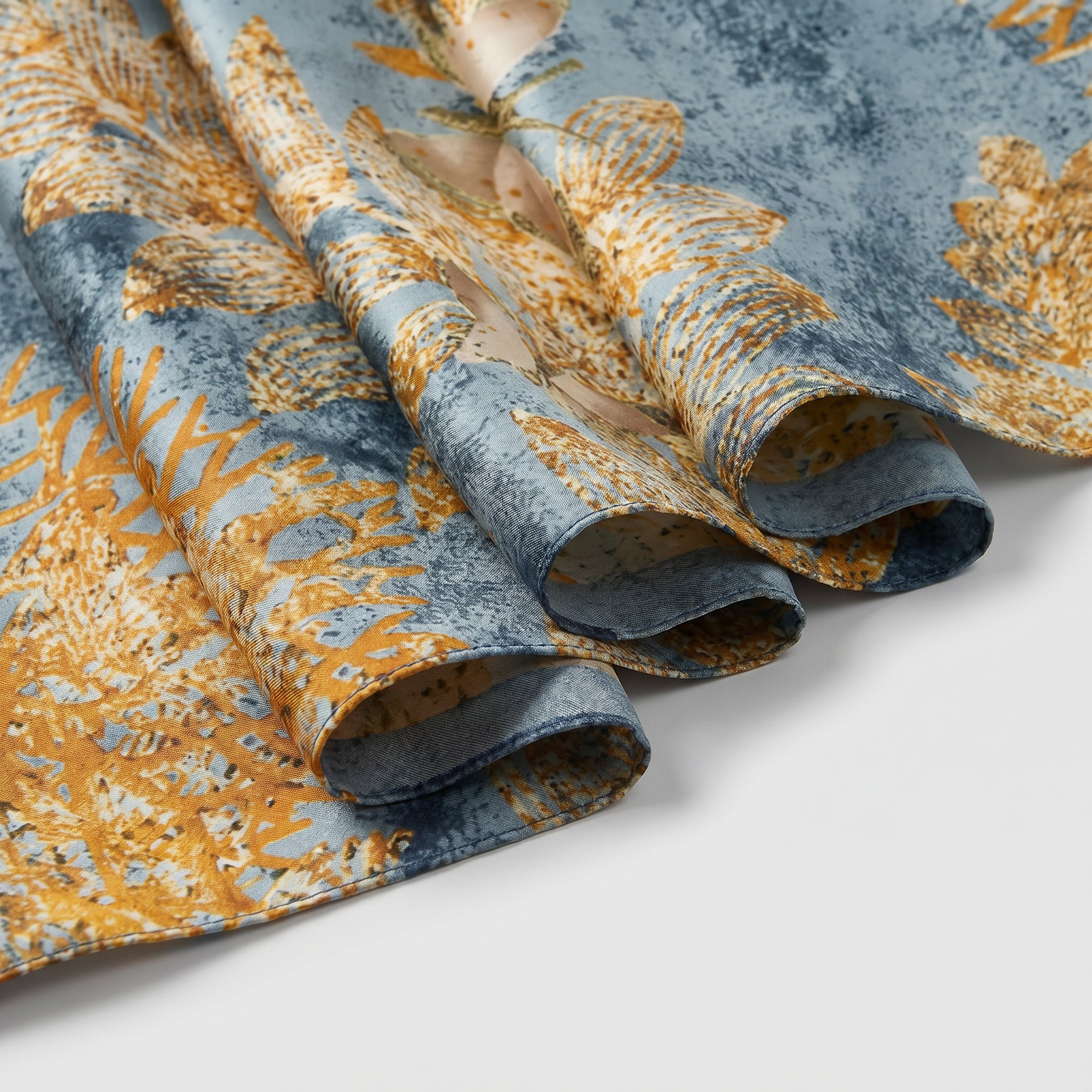 Golden Drape tree silk scarf