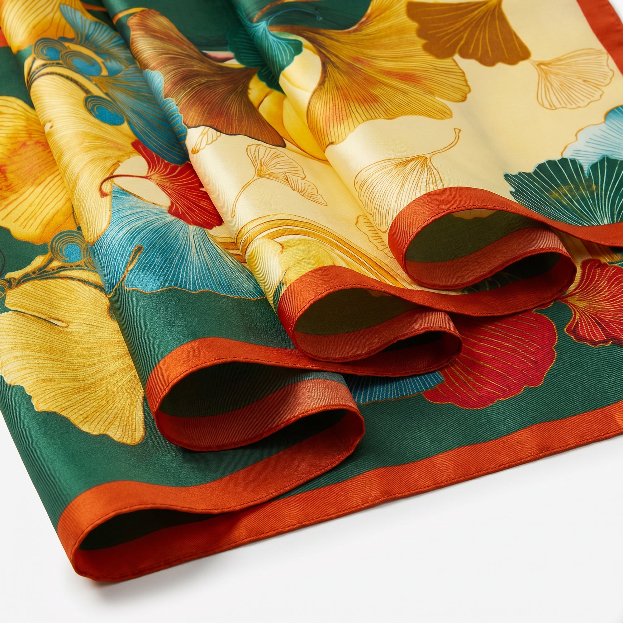 canvas floral color harmony silk scarf