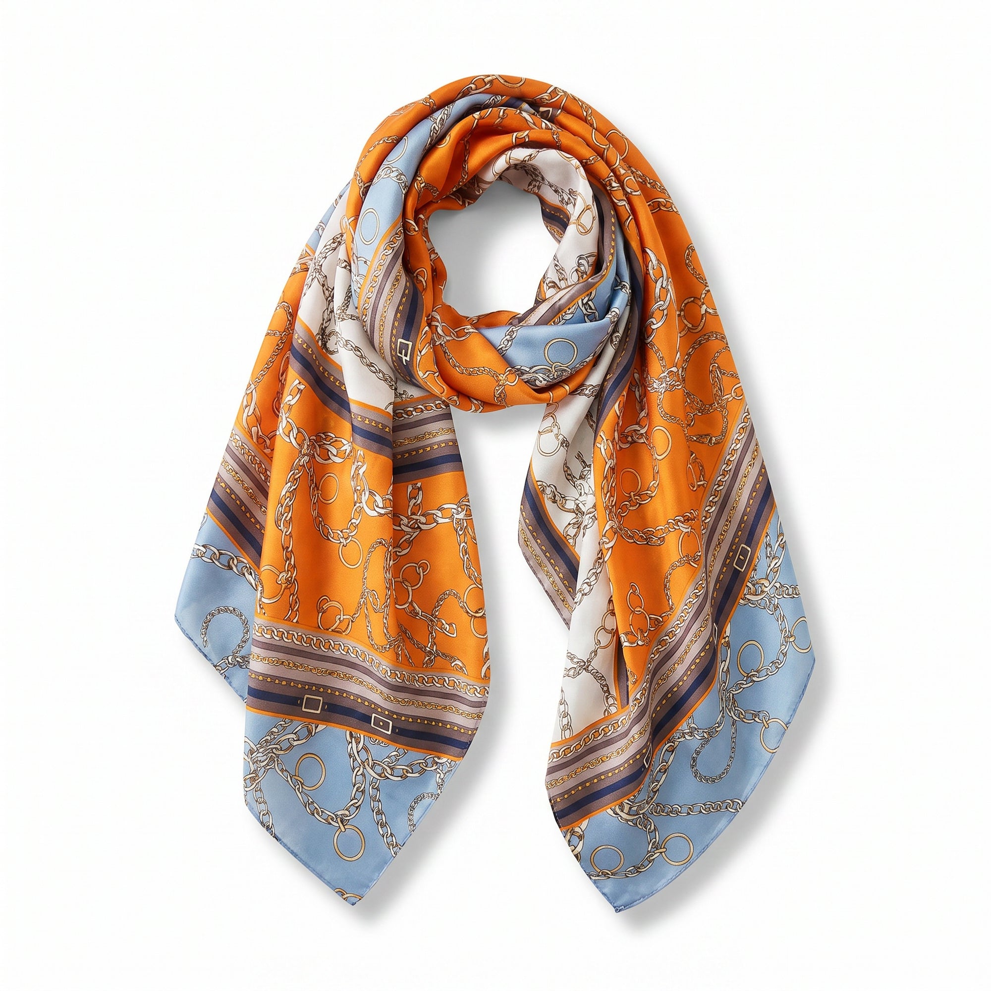 Golden chain Aura silk scarf