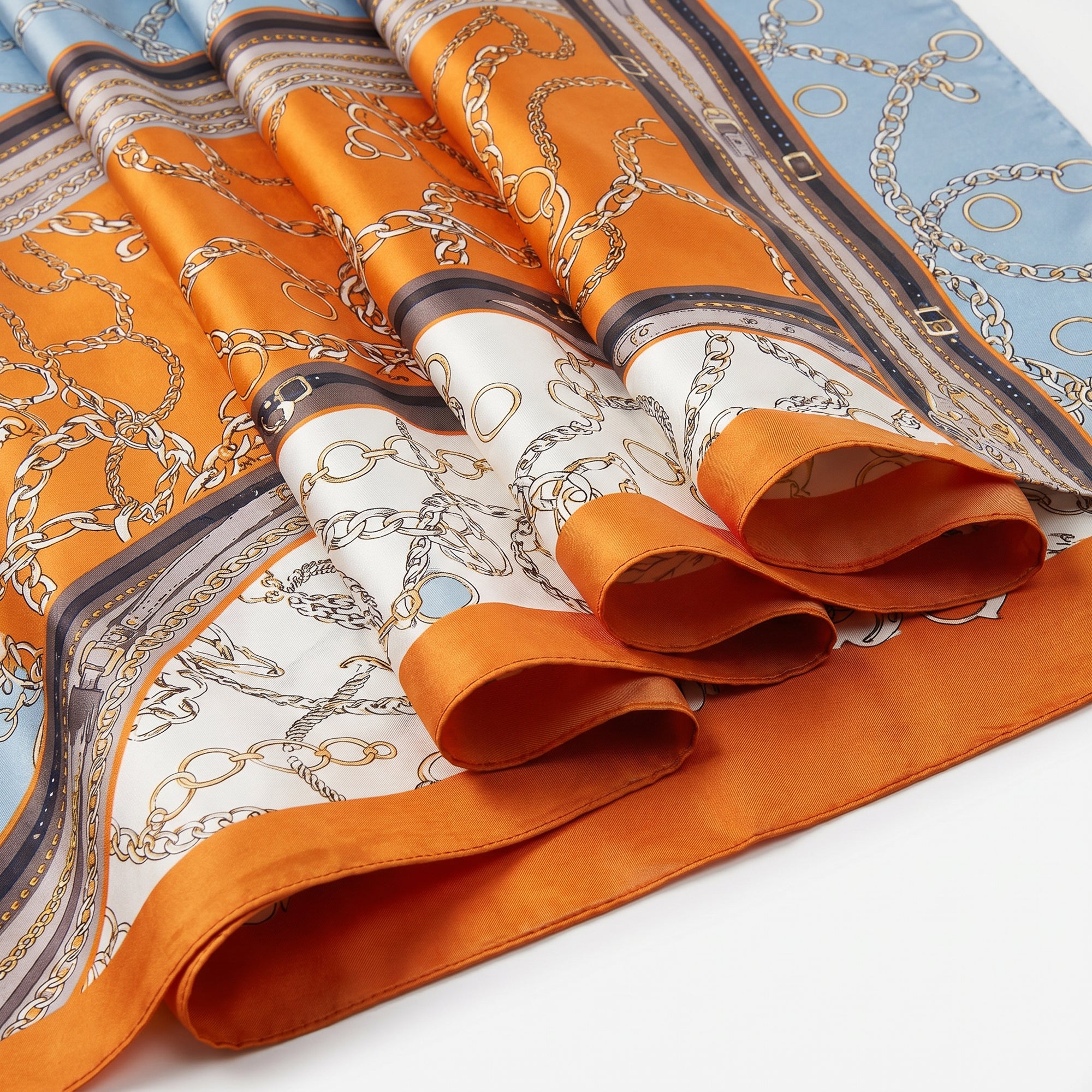 Golden chain Aura silk scarf