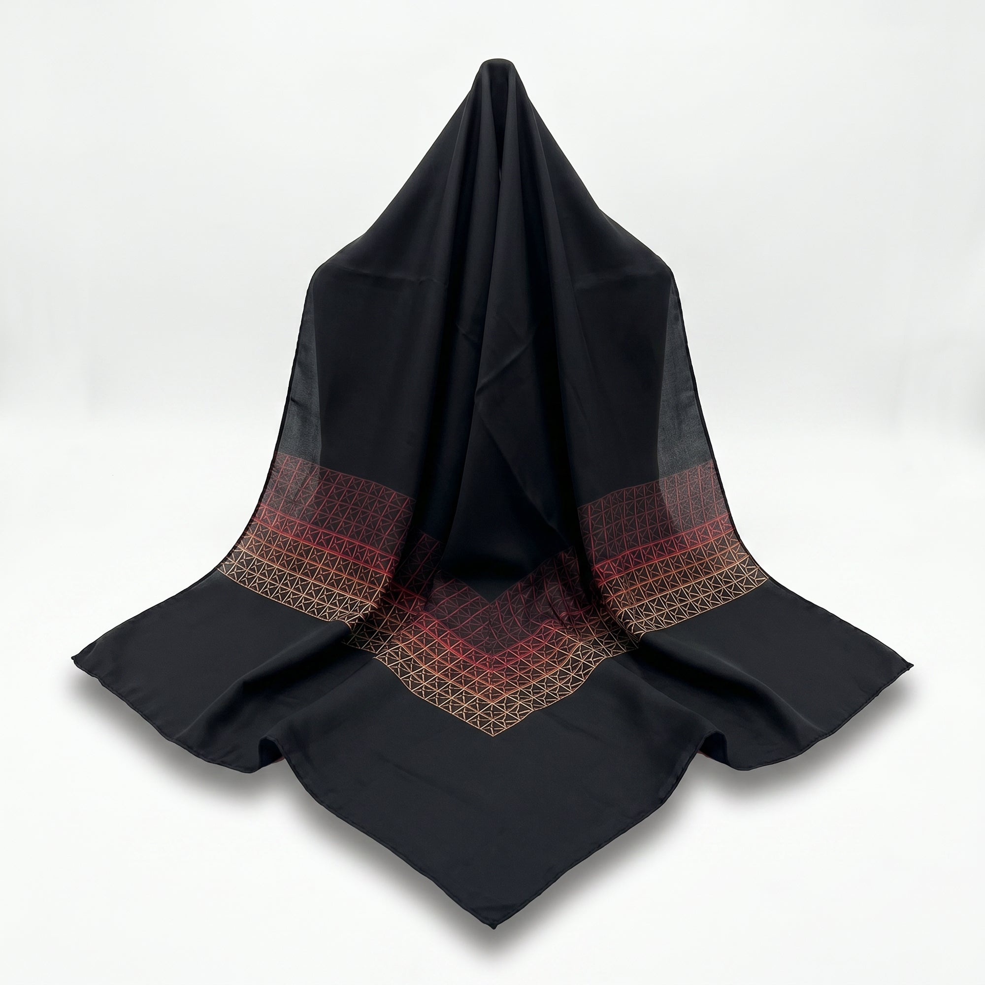 Midnight golden shade radiance silk scarf