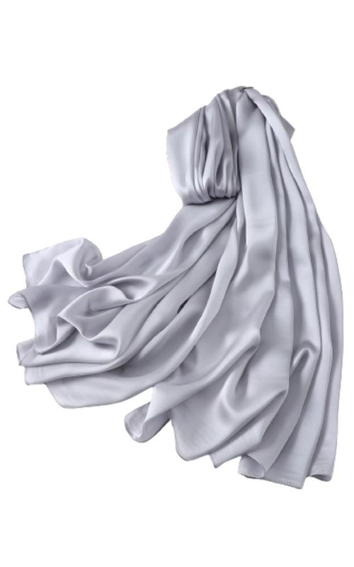 Grey Silk Scarf