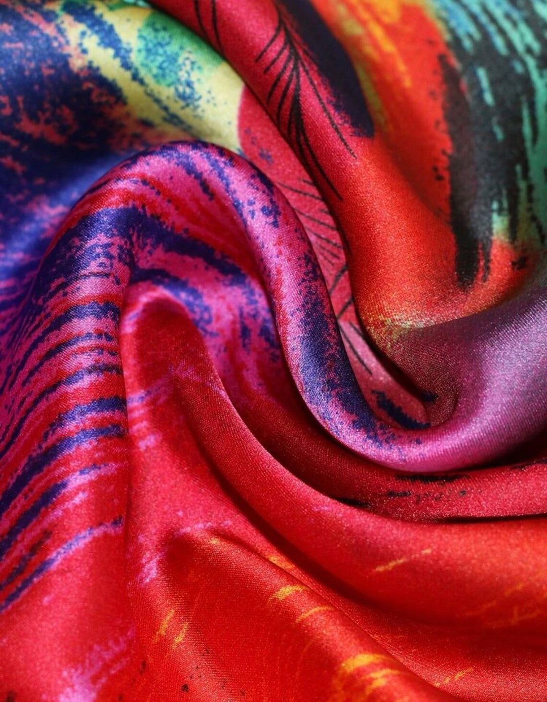 Multicoloured Silk Scarf