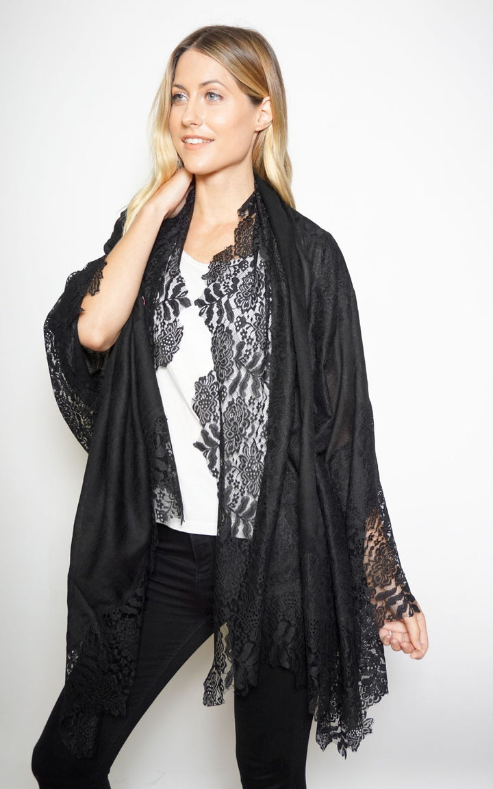 Black Lace Scarf