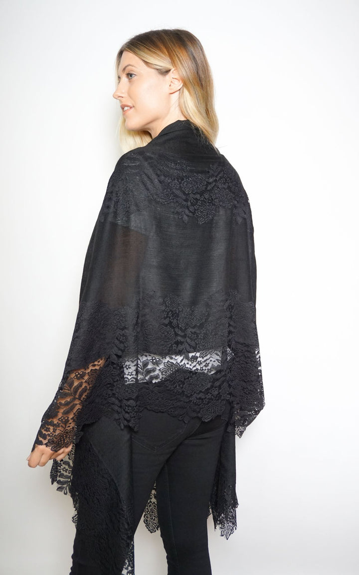 Black Lace Scarf