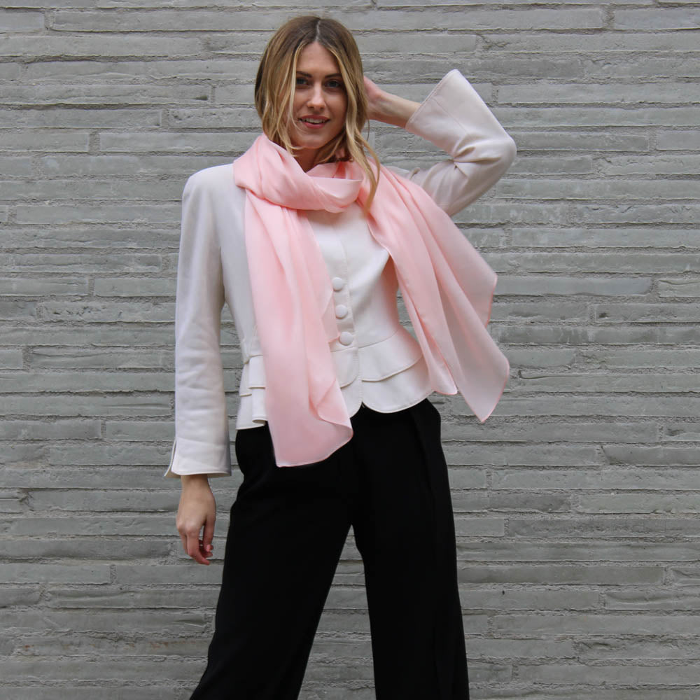 Bright Pink Silk Scarf