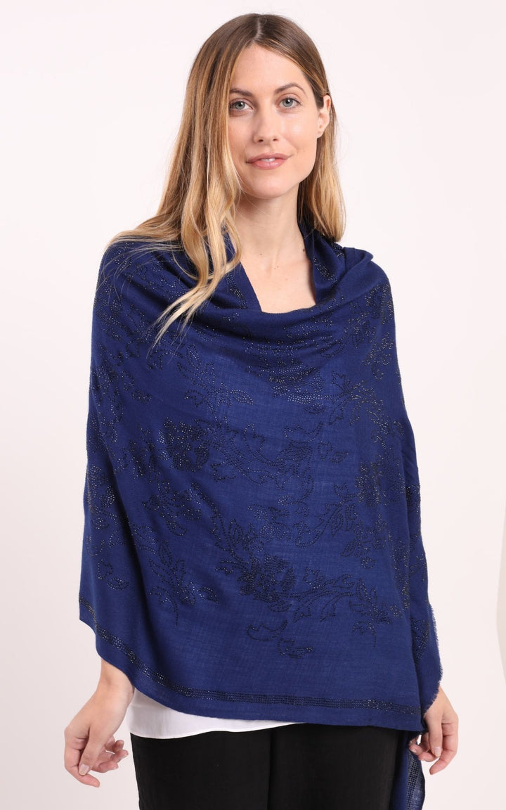 Navy Cashmere Scarf