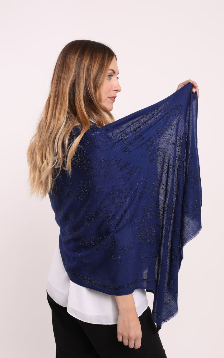 Navy Cashmere Scarf