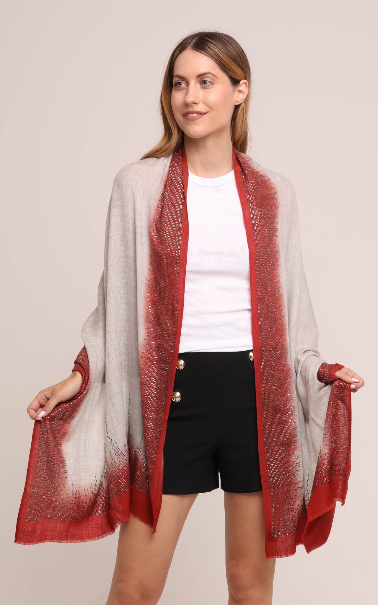 Cashmere scarf maroon online