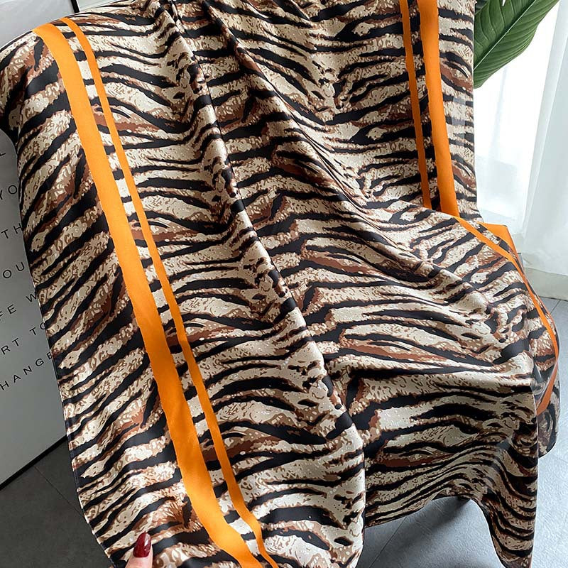 Leopard Print Silk Scarf