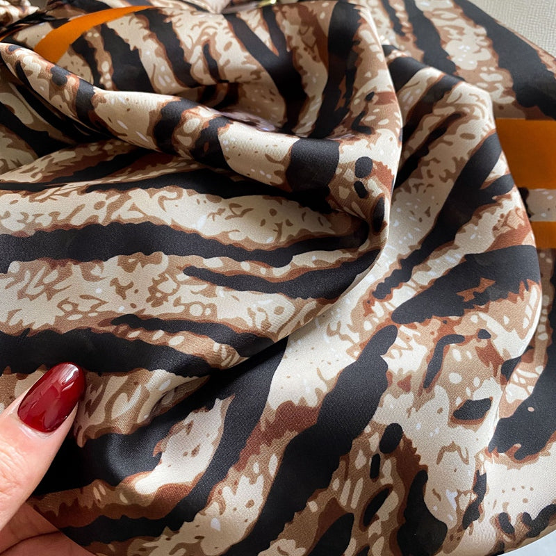 Leopard Print Silk Scarf