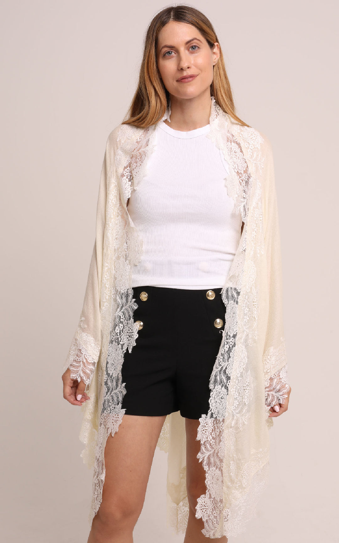 Cream Lace Cape